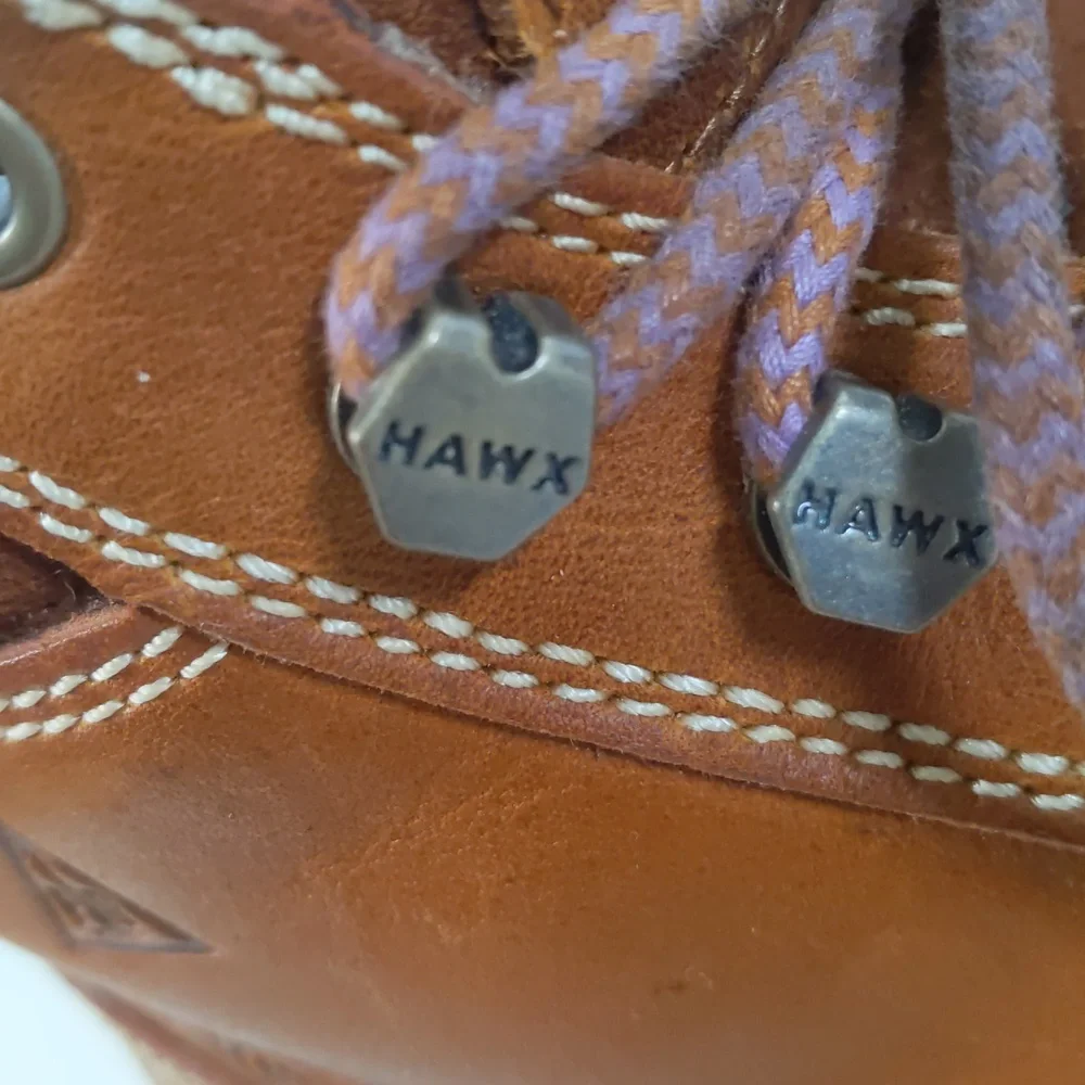 Hawx Men's‎ Leather Size 9B Brown Steel Toed Work Boots GUC
